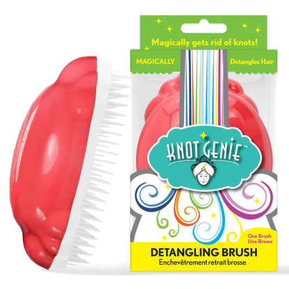 Knot Genie Detangling Hair Brush for Kids (Peaceful Purple) | Original Size | Perfect Detangling Brush for Curly Hair, Gently Separate Tangles, Leaves Hair Smooth and Shiny