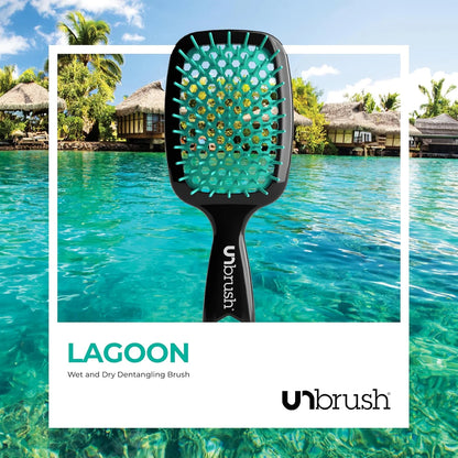 FHI Heat UNbrush Detangling Brush for Pain-Free Brushing on All Wet or Dry Hair Types — Durable DuoFlex Anti-Static Bristles, Lightweight Handle, Vented Hair Brush