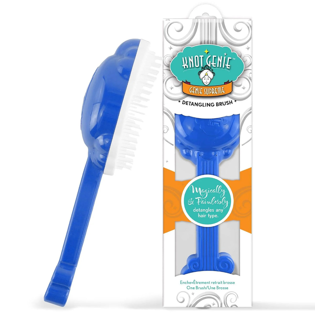 Knot Genie - Genie Supreme Detangling Brush, Soothing Silver