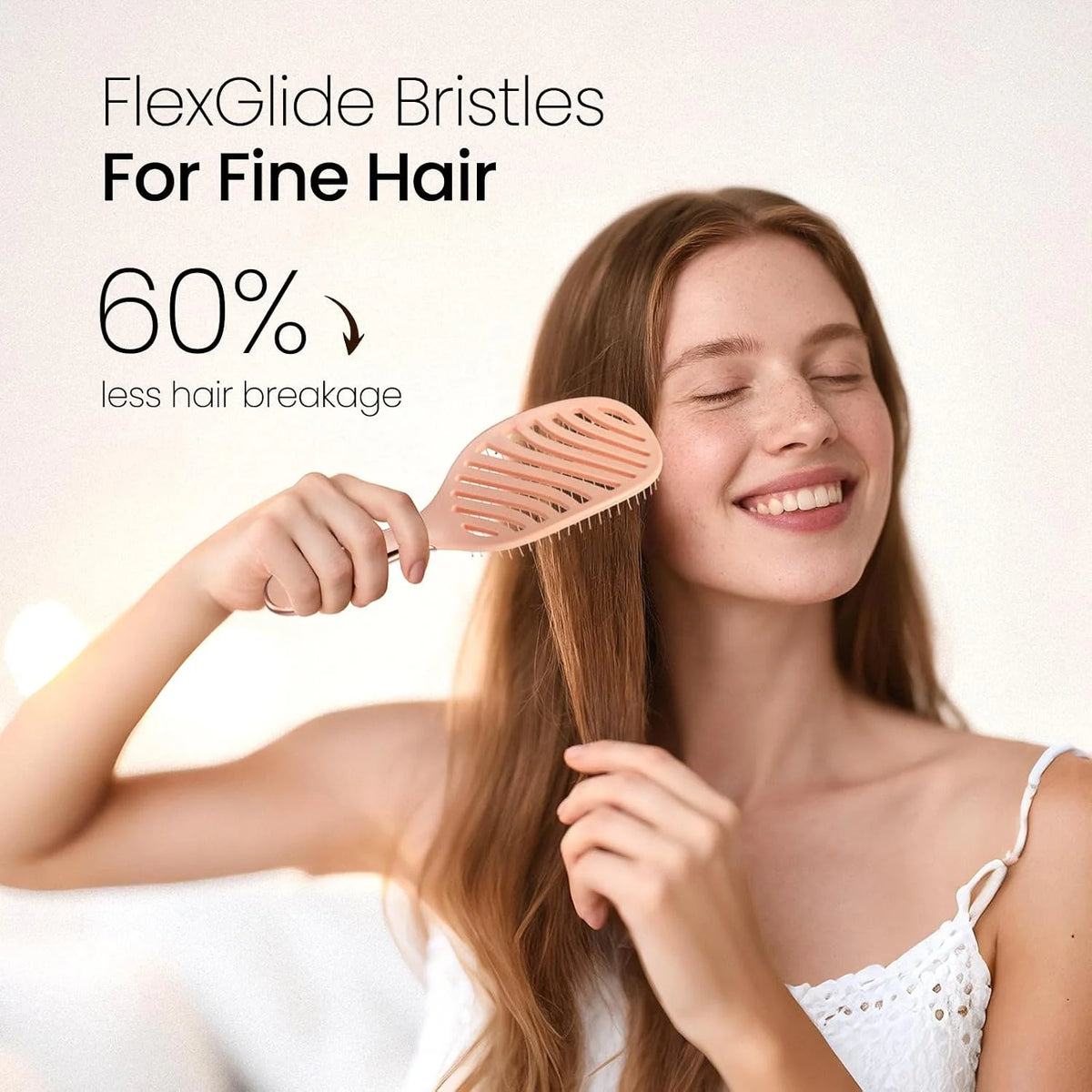 AIMIKE Vented Hair Brush for Fine Thin Hair, Gentle Detangler for Women