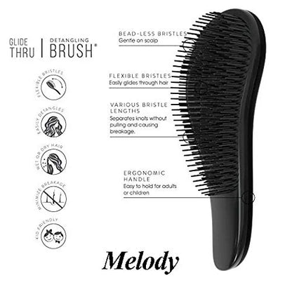 Detangler Brushes For Curly Straight Wavy Wet & Dry Thick or Thin Tangle Hair Women Men Kids Hairbrush Teezer Comb Sets (green)