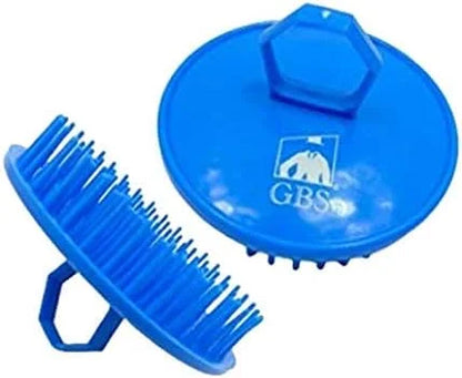 G.B.S Stylish Easy to Hold Hair Scalp Shampoo Brush Scrubber, Blue