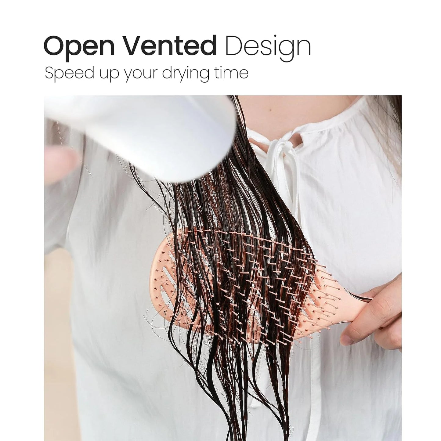 AIMIKE Vented Hair Brush for Fine Thin Hair, Gentle Detangler for Women