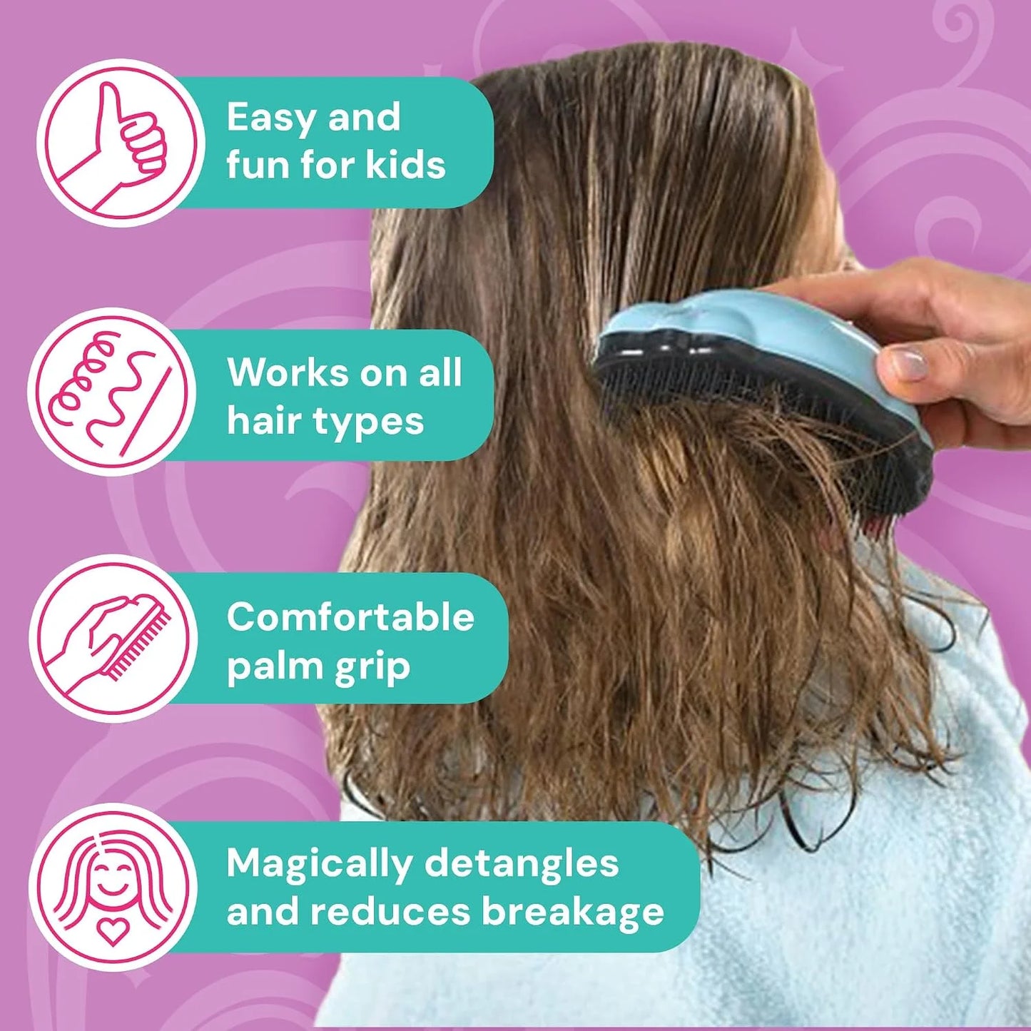 Knot Genie - Genie Supreme Detangling Brush, Soothing Silver
