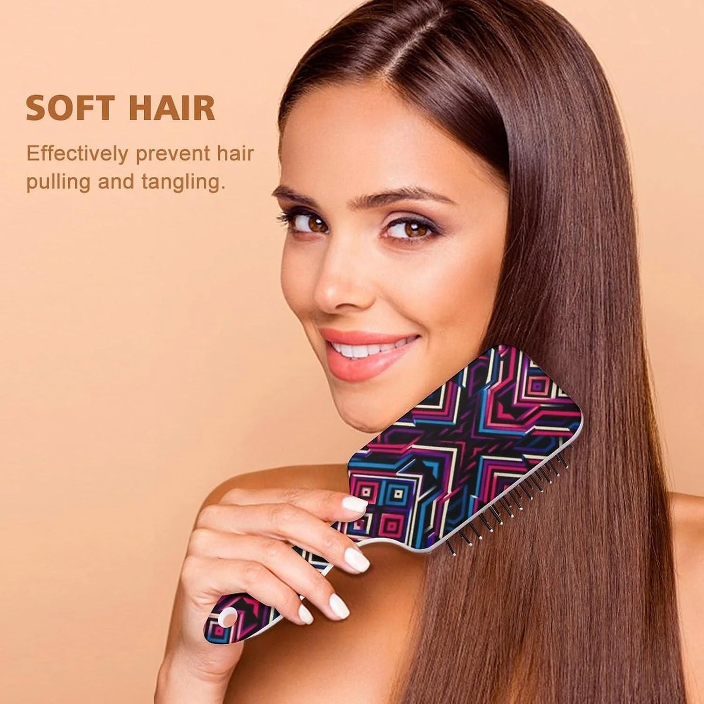 Air Cushion Comb for Massage Japanese Ocean Wave Fish Koifish Art, For Curly Long Thick Straight Hair, Women Girls Ladies