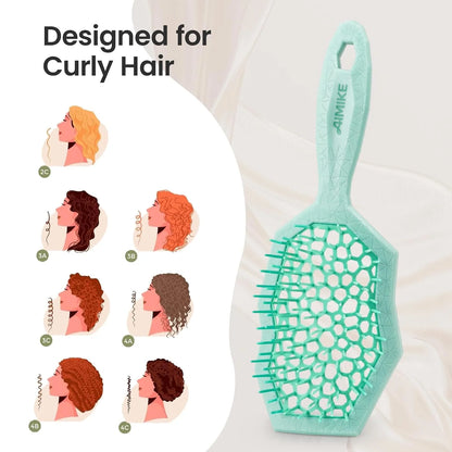 AIMIKE Glacier Detangler Brush for Curly Hair, Wet & Dry Hair Brush