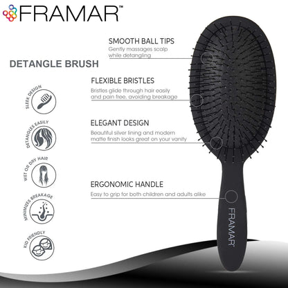 FRAMAR Wet Hair Brush Detangler, Detangling Hairbrush For Women – Giraffe