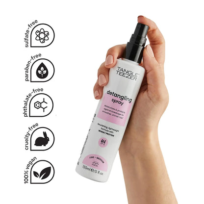 Tangle Teezer Detangling Spray for Fine & Medium Hair - Moisturises, Nourishes, Strengthens - Made with Wheat Protein - Vegan & Cruelty Free Gentle & Quick Detangling