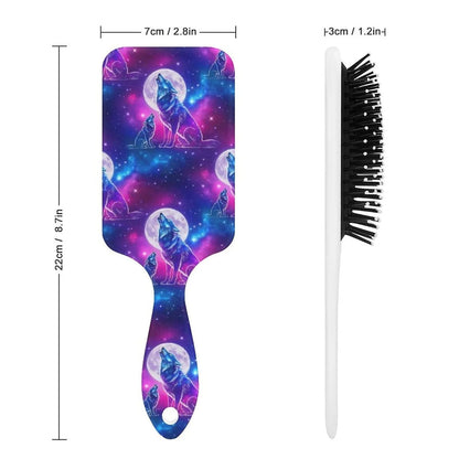 Women Girls Ladies Hair Brush Purple Black Buffalo Check Plaid Pattern, Paddle Brush for Detangling Scalp Massage, Cushion Hairbrush for Long Thick Curly Hair