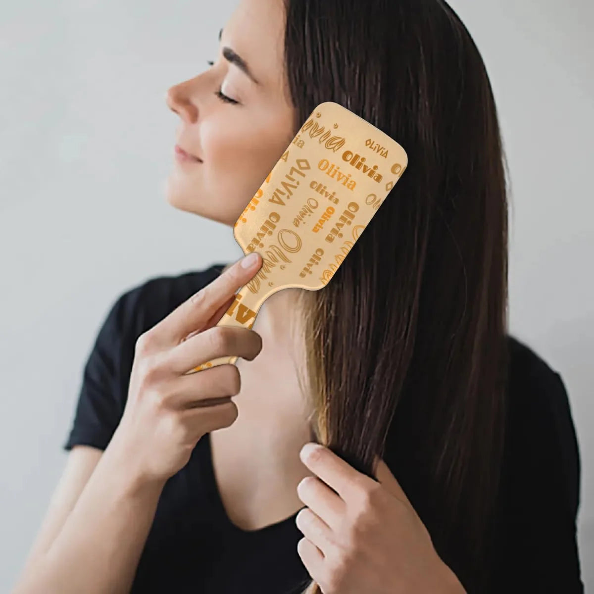Personalized Name Hair Brush Detangler Brush Gifts for Women Man Custom Detangler-Hair-Brush Kids-Toddler-Girls for Travel All Hair Types