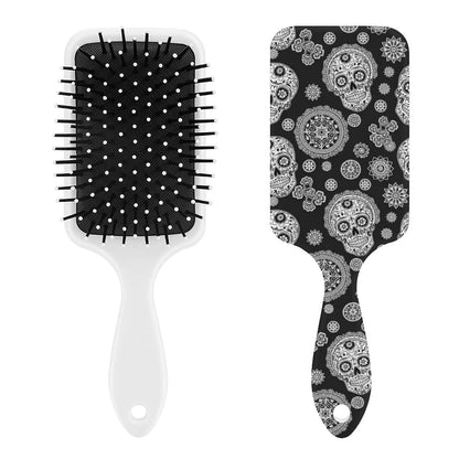 Air-Cushion Comb Black Gold Glitter Cheetah Leopard Print, Smooth Hair Salon Anti-Knotting Fluffy, For Long Thick Curly Hair, 1 Pack