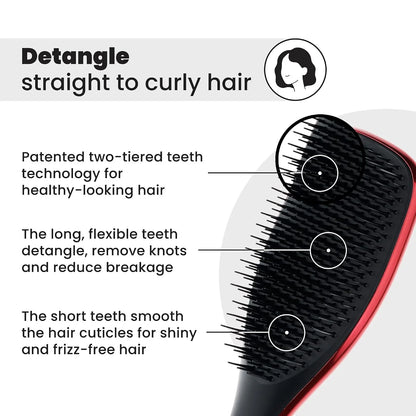 Tangle Teezer Chrome Ultimate Detangler Brush for Wet & Dry Hair, Eliminates Knots & Reduces Breakage for Straight to Curly Hair Types, Chocolate Bronze (Pack of 3)