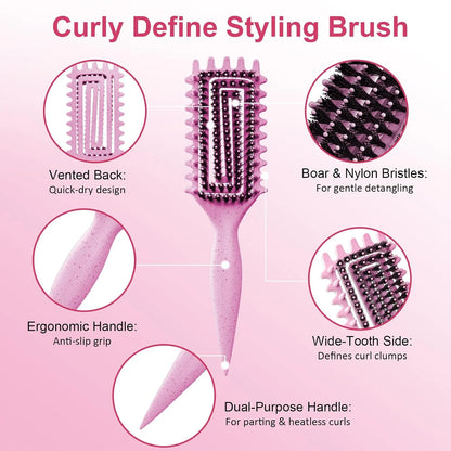 Curly Hair Brush, Curl Brush For Wet & Dry Hair,Curl Defining For Women&Men