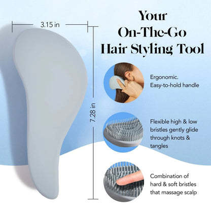 Kitsch Detangle Brush – Gentle Curly Hair Brush All Hair Types - Black