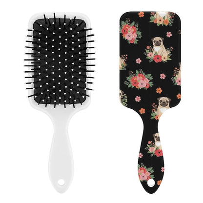 Women Girls Ladies Hair Brush Purple Black Buffalo Check Plaid Pattern, Paddle Brush for Detangling Scalp Massage, Cushion Hairbrush for Long Thick Curly Hair