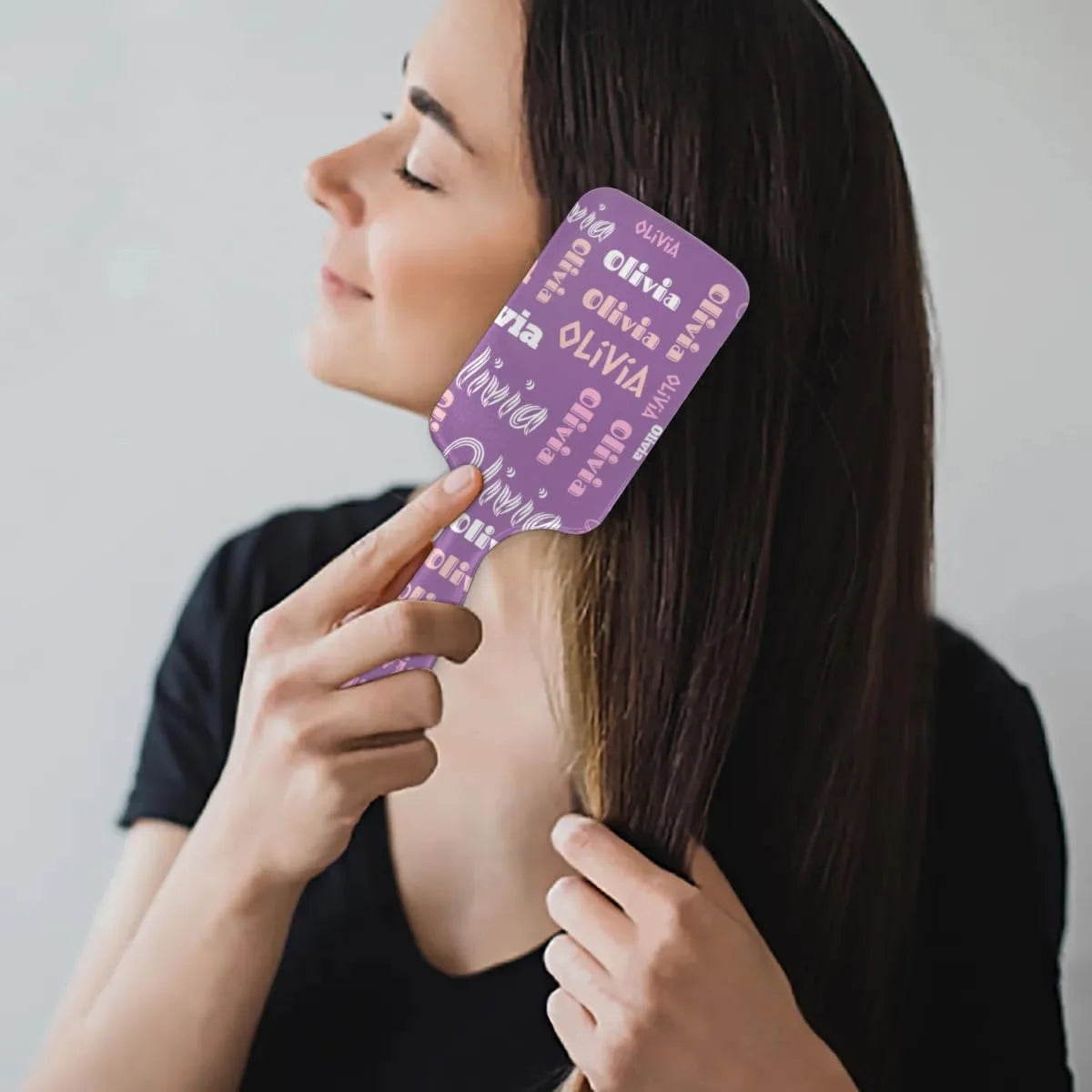 Personalized Name Hair Brush Detangler Brush Gifts for Women Man Custom Detangler-Hair-Brush Kids-Toddler-Girls for Travel All Hair Types
