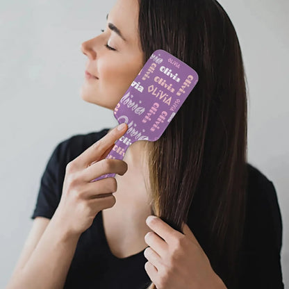 Personalized Name Hair Brush Detangler Brush Gifts for Women Man Custom Detangler-Hair-Brush Kids-Toddler-Girls for Travel All Hair Types