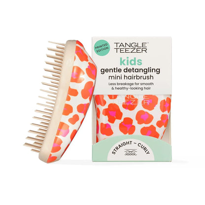 Tangle Teezer |The Original Mini Detangling Hairbrush | Palm Size Perfect for Kids & Travelling | Ideal for Wet & Dry Hair |Reduces Flyaways | Orange Safari
