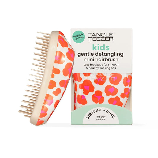 Tangle Teezer |The Original Mini Detangling Hairbrush | Palm Size Perfect for Kids & Travelling | Ideal for Wet & Dry Hair |Reduces Flyaways | Orange Safari