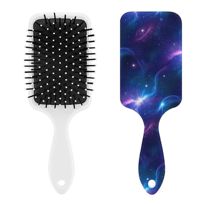 Women Girls Ladies Hair Brush Purple Black Buffalo Check Plaid Pattern, Paddle Brush for Detangling Scalp Massage, Cushion Hairbrush for Long Thick Curly Hair