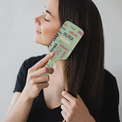 Personalized Name Hair Brush Detangler Brush Gifts for Women Man Custom Detangler-Hair-Brush Kids-Toddler-Girls for Travel All Hair Types