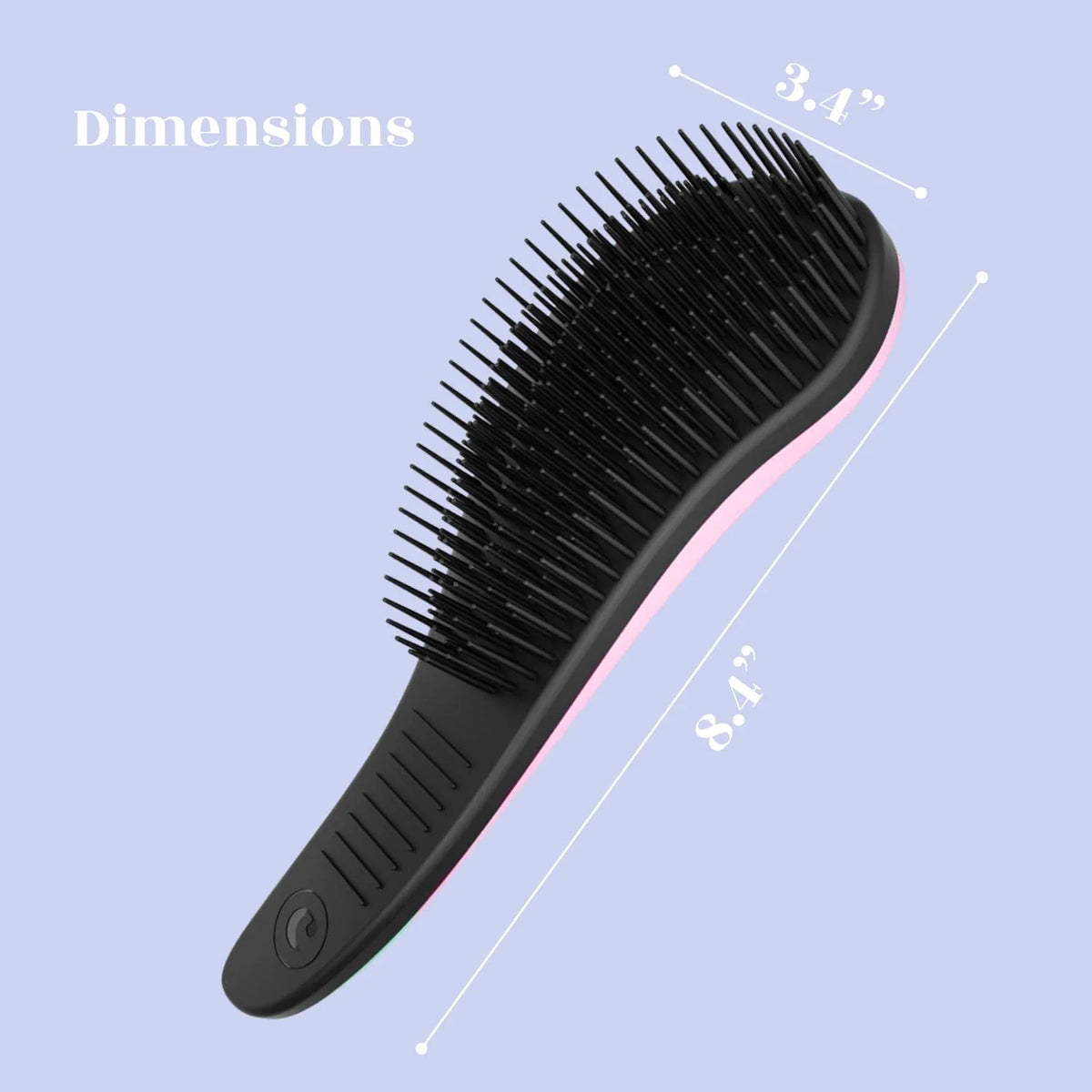 Crave Naturals Glide Thru Hair Brush - Detangler Brush for Curly, Straight, Wet or Dry Hair - Gentle Detangling Brushes for Adults, Kids, Toddlers - Hair Accessories for Women, 7.5x3" - Pink