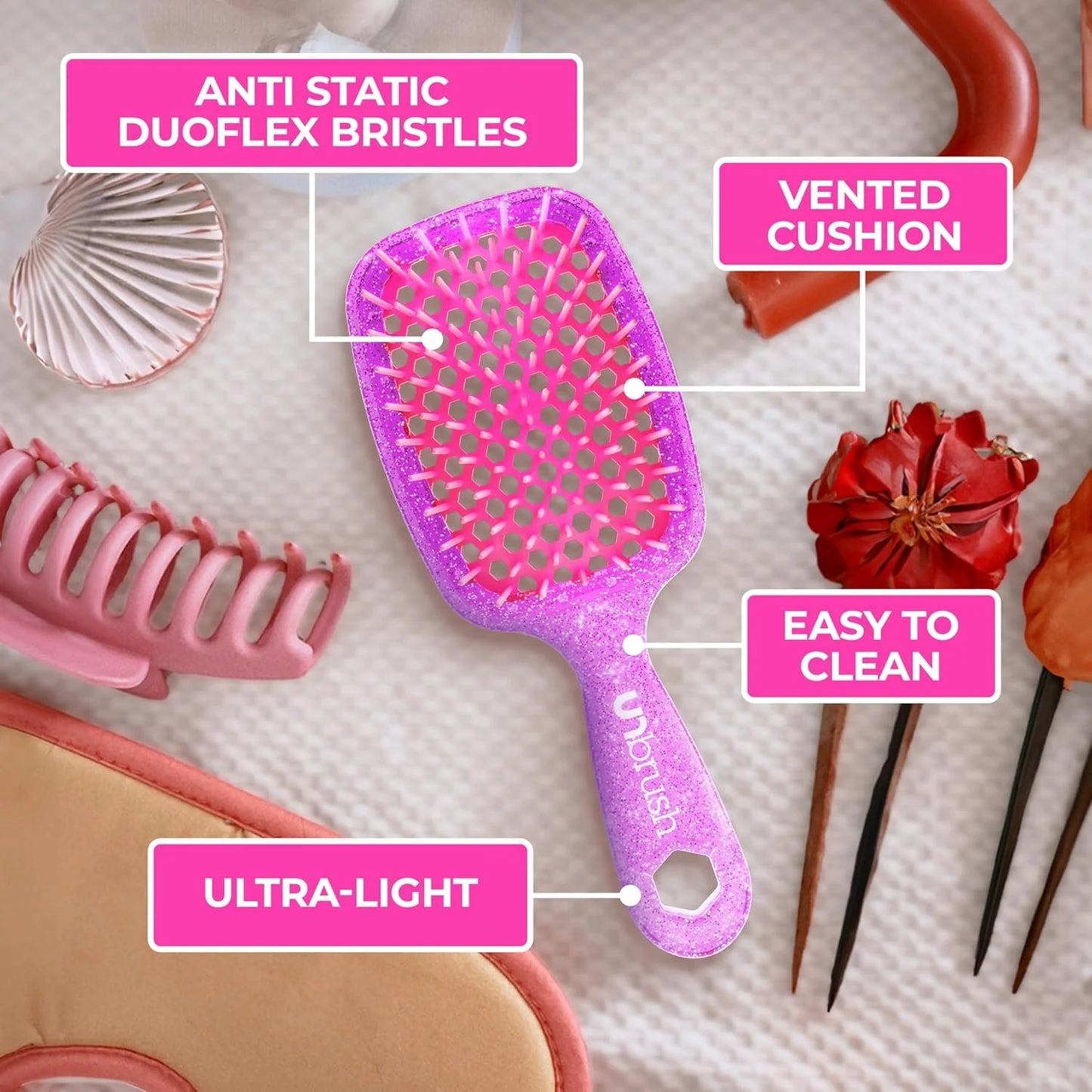 FHI Heat UNbrush Detangling Brush Combo Pack - Original + Mini