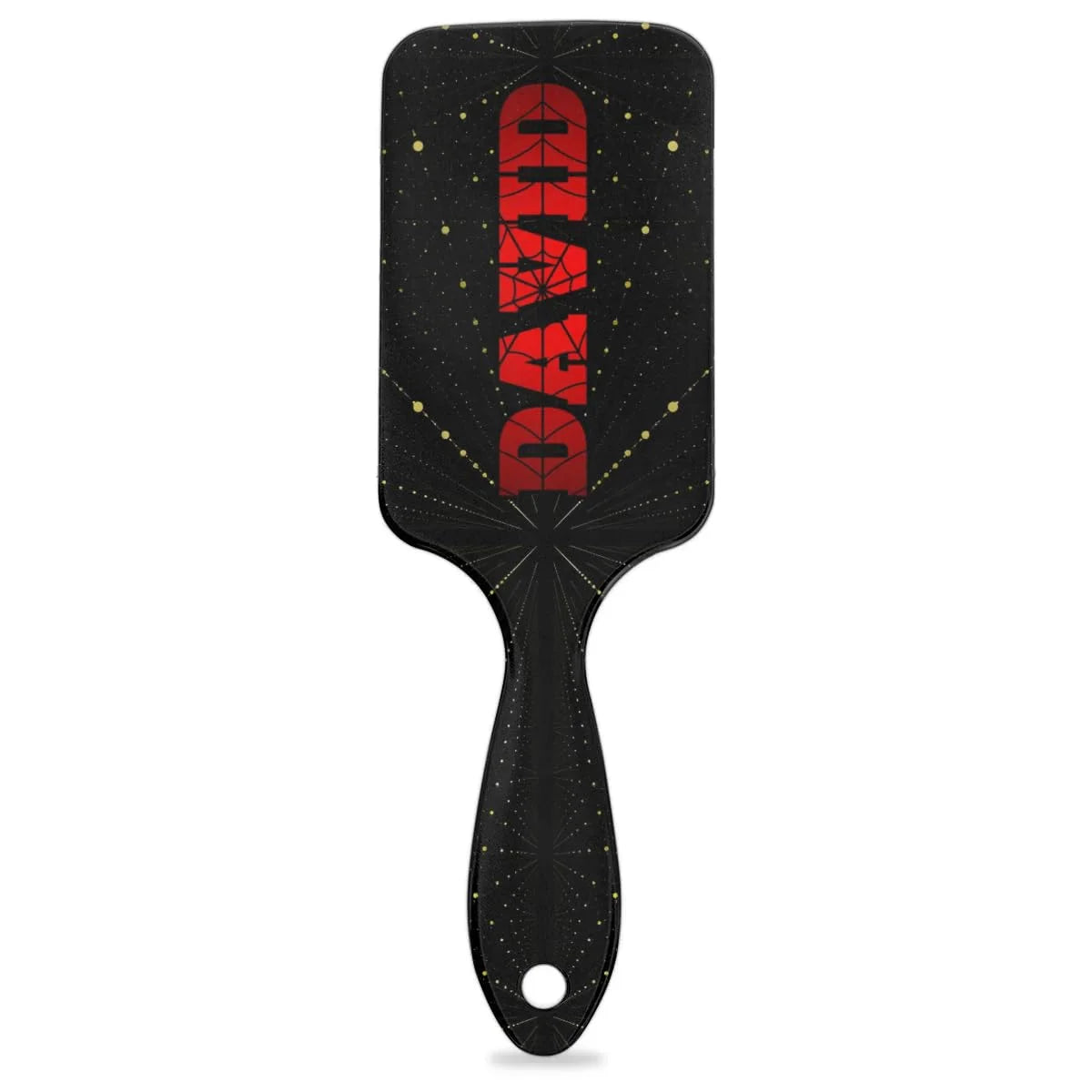 Personalized-Kids-Hair-Brush for Boy Girls Custom Gift Detangler Brush Soft Bristle Hair Brushes Travel Hair Brush for All Hair Types Christmas Hallowmas Spider Web Sliver Dot