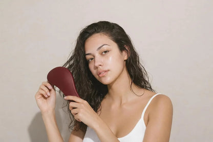 Detangler Brush, Hair Brush for Women, Men & Kids - Detangling Hair Brush for Curly, Thick, Fine & Wavy Hair - Anti-Breakage Wave Brush, Pain-Free Hairbrush, Special Edition Burgundy