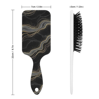 Air-Cushion Comb Black Gold Glitter Cheetah Leopard Print, Smooth Hair Salon Anti-Knotting Fluffy, For Long Thick Curly Hair, 1 Pack