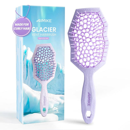 AIMIKE Glacier Detangler Brush for Curly Hair, Wet & Dry Hair Brush