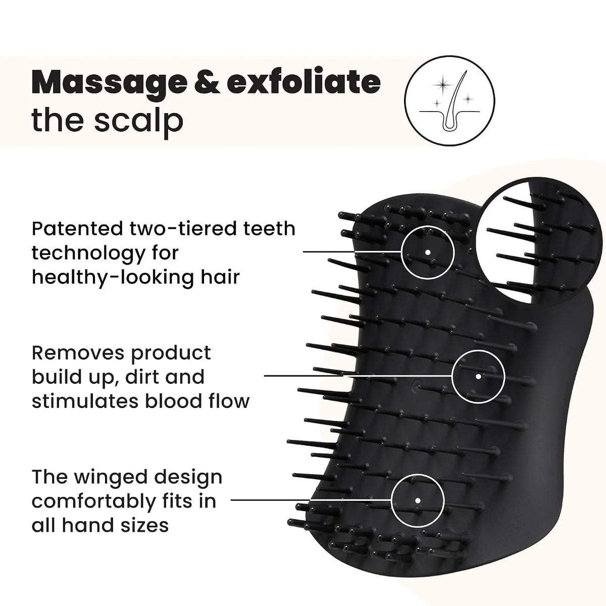 Tangle Teezer Scalp & Shampoo Brush to Exfoliate & Massage, Mint