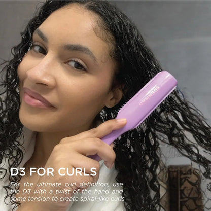 Denman D3 Original Curl Definer & Styler, Curly Hair Brush for Women & Men – 7 Row Detangling & Curl Defining Brush for Smooth Defined Curls - a precision Styling Brush for straight hair