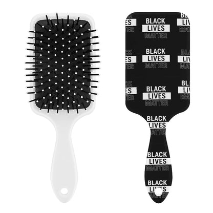 Air-Cushion Comb Black Gold Glitter Cheetah Leopard Print, Smooth Hair Salon Anti-Knotting Fluffy, For Long Thick Curly Hair, 1 Pack