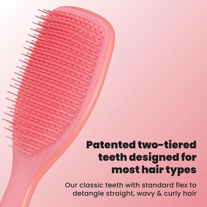 Tangle Teezer Large Ultimate Detangler Brush, Straight to Wavy, Pink/Purple