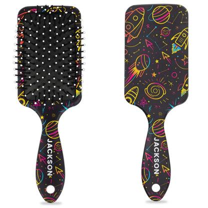 Personalized Cute Car Detangler-Hair-Brush for Kids Boys,Glides Through Tangles Comb,Custom Name Hair Brushes for All Hair Types Wet/Dry/Curly/Thick Hair,White 2