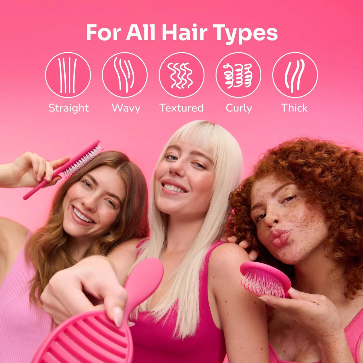 Wet Brush Mini Detangler Travel Hair Brush, Rainbow, All Hair Types
