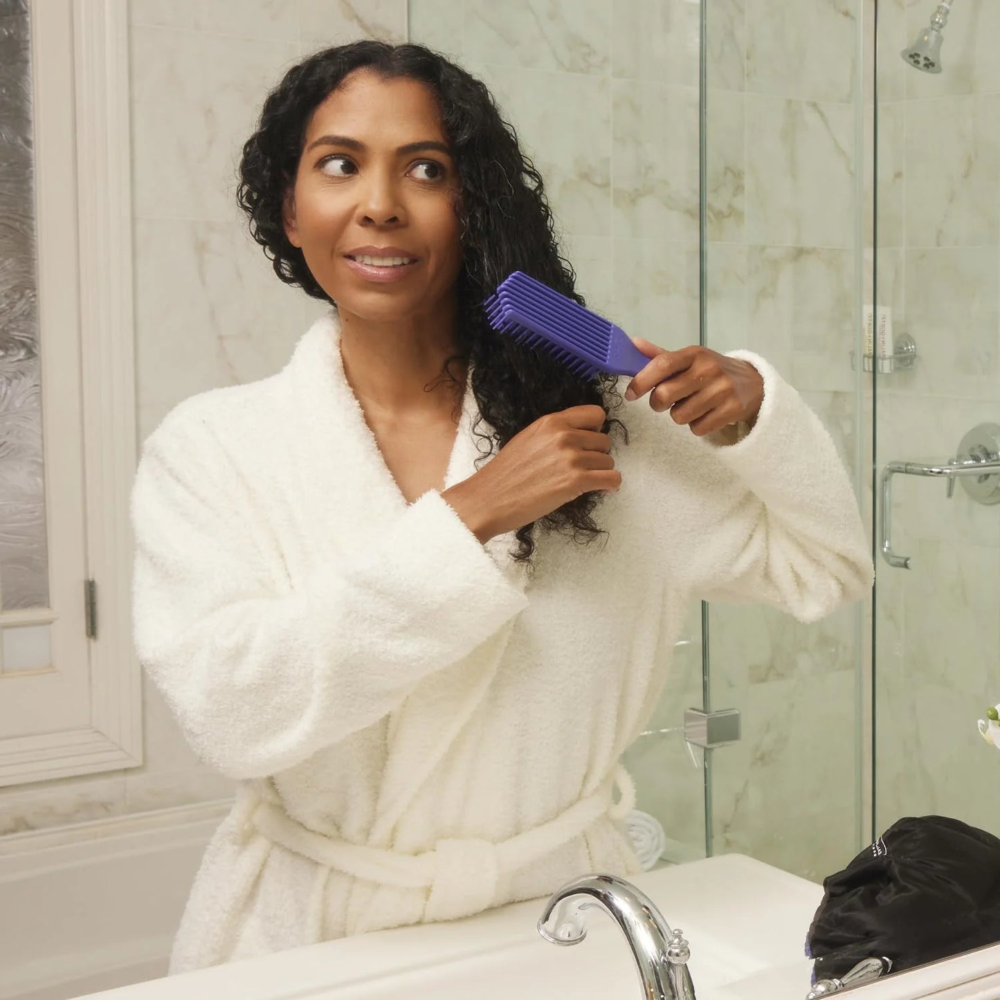 Yellow Detangler Brush by Felicia Leatherwood - For Kinky, Curly, Wavy 4c or Straight Hair - Tame Your Tangles Smooth Your Coils - Pain Free for All Ages
