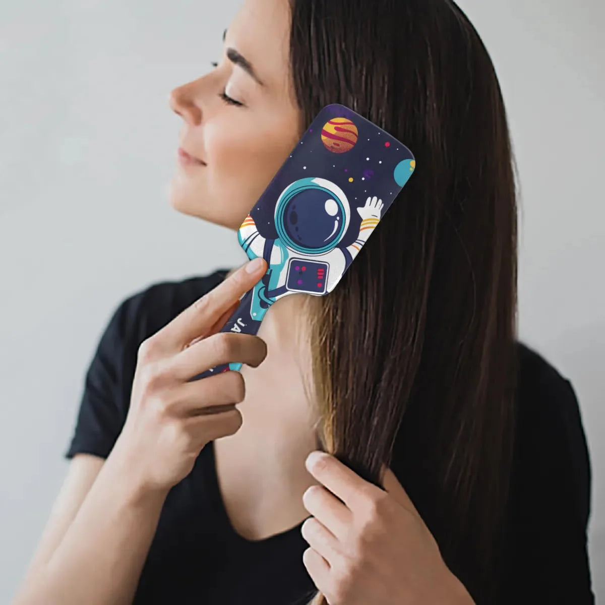 Personalized Cool-Rocket Detangler-Hair-Brush for Kids-Boys,Glides Through Tangles Comb,Custom Name Hair Brushes for All Hair Types Wet/Dry/Curly/Thick Hair,Dark Blue