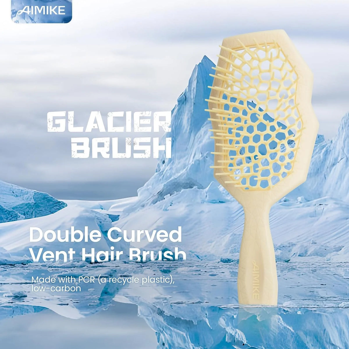 AIMIKE Glacier Detangler Brush for Curly Hair, Wet & Dry Hair Brush