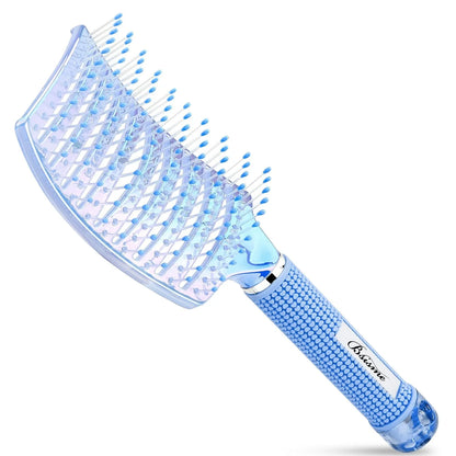 Hair Brush, Professional Curved Vented Brush with 25MM Bristles for Faster Blow Drying, Detangling for Wet Dry Hair, Paddle Brush for Thick Curly Straight Hair for Women & Men