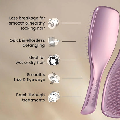 Tangle Teezer Chrome Ultimate Detangler Brush for Wet & Dry Hair, Eliminates Knots & Reduces Breakage for Straight to Curly Hair Types, Chocolate Bronze (Pack of 3)
