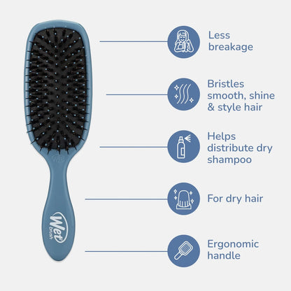 Wet Brush Shine Enhancer Hair Brush, Pink - Exclusive Ultra-soft IntelliFlex Bristles - Natural Boar Bristles Leave Hair Shiny And Smooth For All - For Women, Men, Wet And Dry Hair
