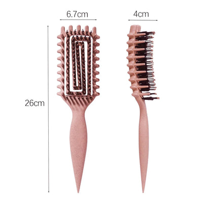 Curly Hair Brush Candybrush Curl Defining Brush for Detangling Shaping and Defining Curls for Women, Men, Wet & Dry Hair (Green Pink)