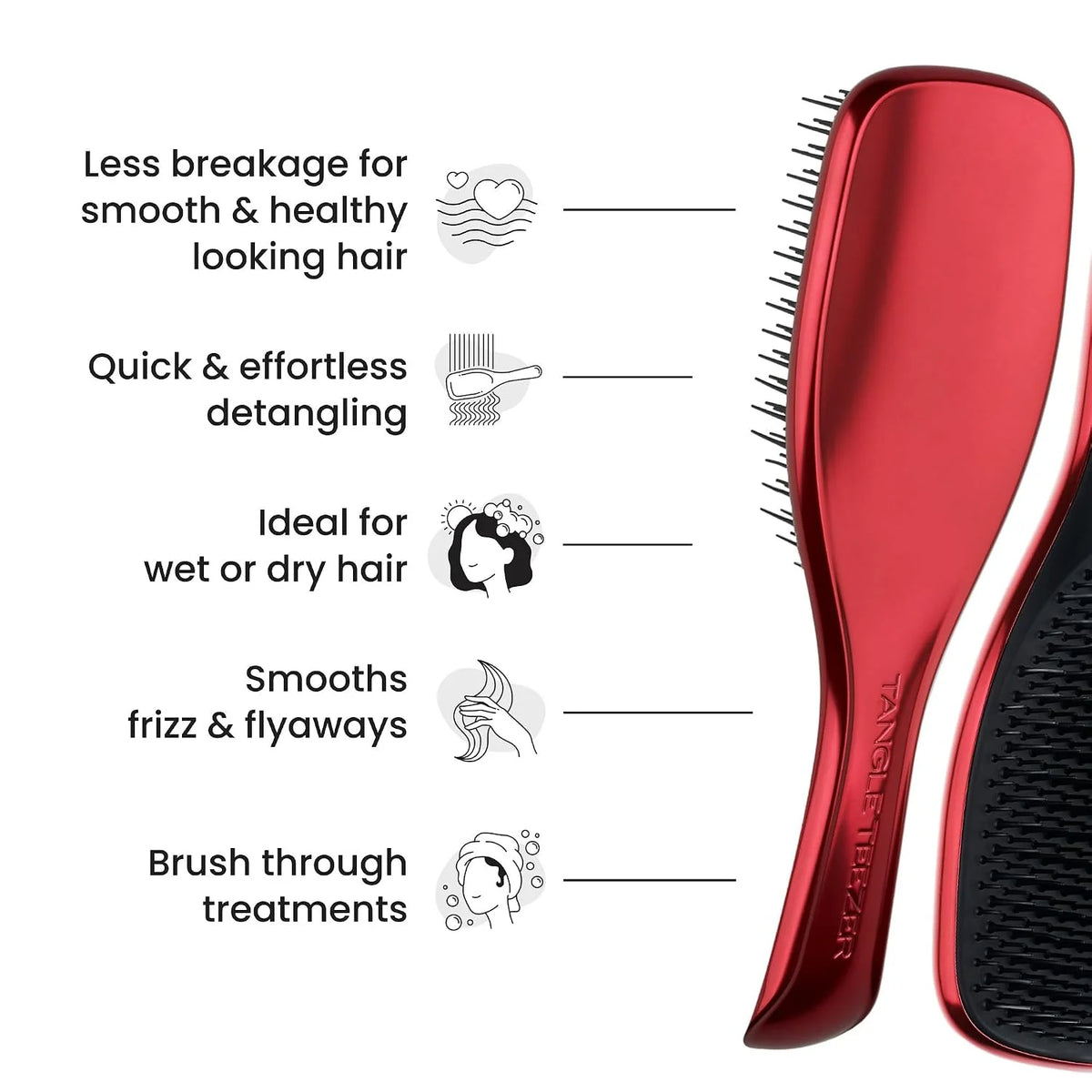 Tangle Teezer Chrome Ultimate Detangler Brush for Wet & Dry Hair, Eliminates Knots & Reduces Breakage for Straight to Curly Hair Types, Chocolate Bronze (Pack of 3)