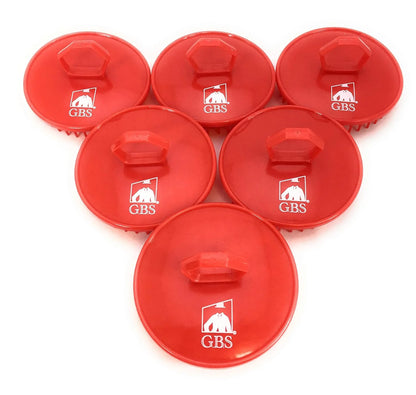 G.B.S Easy to Hold Hair Scalp Shampoo Brush Scrubber, 4 Black, 4 Red, Pack of 8